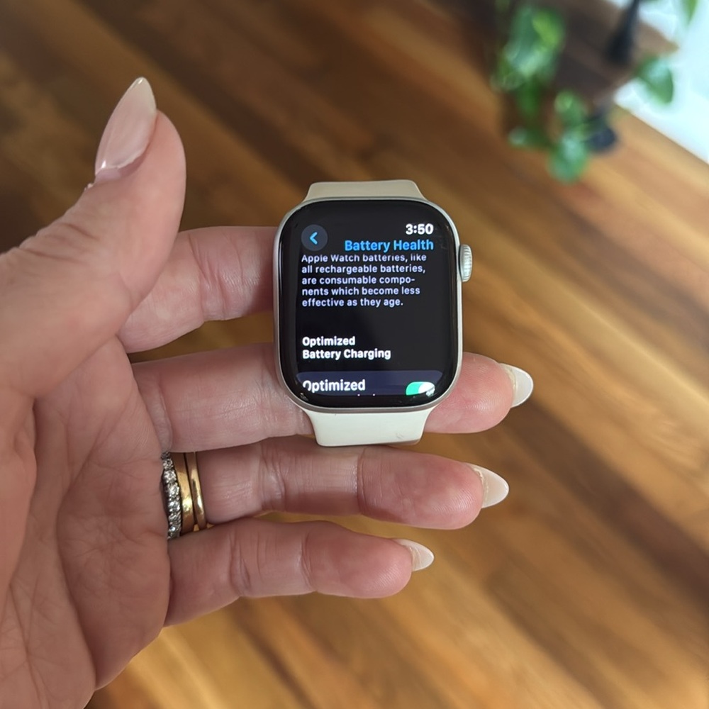 Apple Watch Series 10 GPS, 42mm Silver Aluminum Sport Case with Starlight Sport - Picture 12 of 16